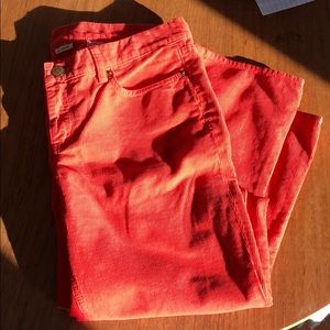 J.Crew sz29 Skinny Leg Corduroy NEW Orange